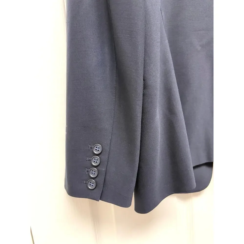 Vintage Talbots Blazer Navy Wool Coat Women’s 12 Made in Japan Classic Tailored